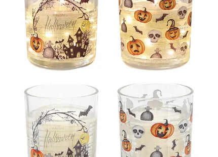 Halloween LED-Kerzen, 2er-Set, Höhe ca. 10cm - Gruselige Beleuchtung TK Gruppe® Grosshandel 