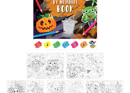 Halloween Malen Nach Zahlen Buch, 10,5 cm x 14,5 cm, 16 Seiten TK Gruppe® Grosshandel 