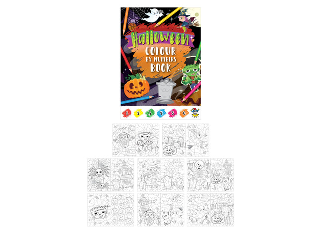Halloween Malen Nach Zahlen Buch, 10,5 cm x 14,5 cm, 16 Seiten TK Gruppe® Grosshandel 