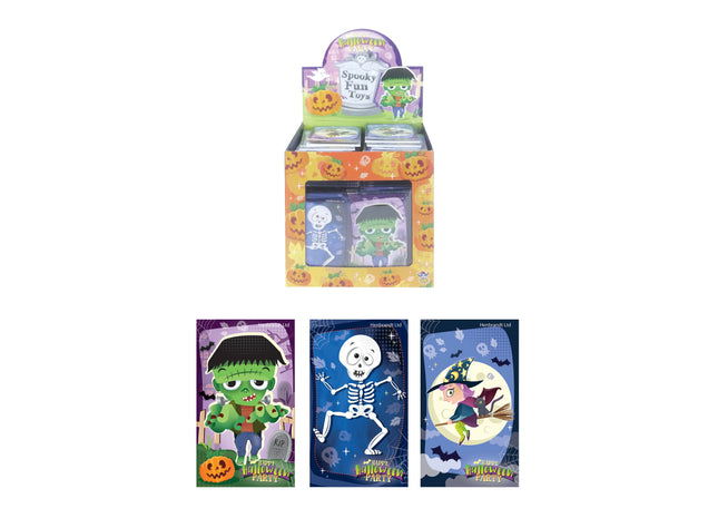 Halloween-Notizbücher, 9,3 cm x 5,5 cm, 3 verschiedene Designs TK Gruppe® Grosshandel 
