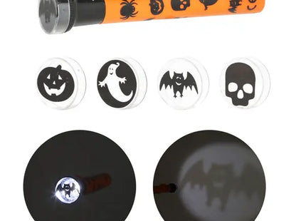 Halloween-Projektor-Taschenlampe, 15cm – Gruselspaß mit Lichteffekten TK Gruppe® Grosshandel 