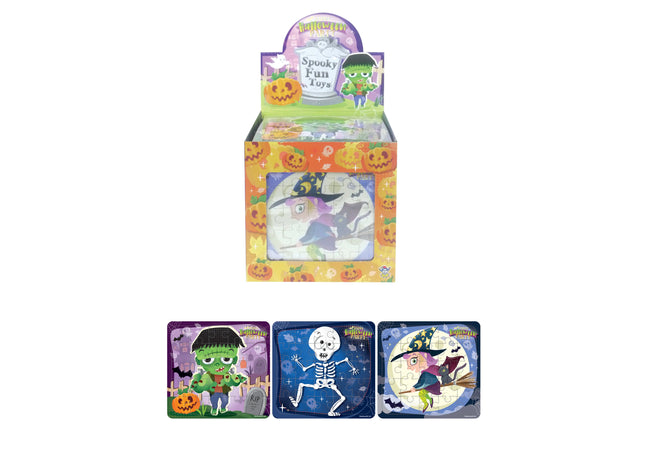 Halloween-Puzzle – 13 cm x 12 cm, Set mit 3 verschiedenen Designs, gruselige Themen für Kinder TK Gruppe® Grosshandel 