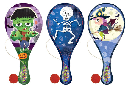 Halloween-Schläger mit Ball, Holz, 22 cm, 3 verschiedene Designs TK Gruppe® Grosshandel 