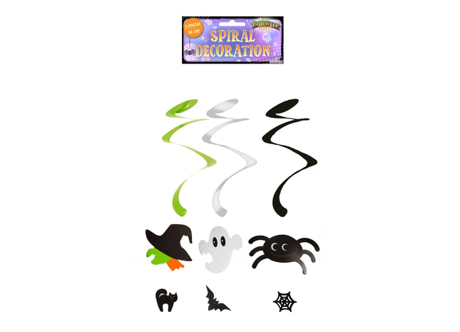 Halloween-Spiraldekoration zum Aufhängen – 46 cm, 3er-Set, Party-Dekoration TK Gruppe® Grosshandel 