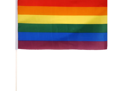 Handfahne auf 40cm Stab, 29x17cm, aus robustem Nylon - Ideal für Events & Stolz-Demonstrationen TK Gruppe® Grosshandel 