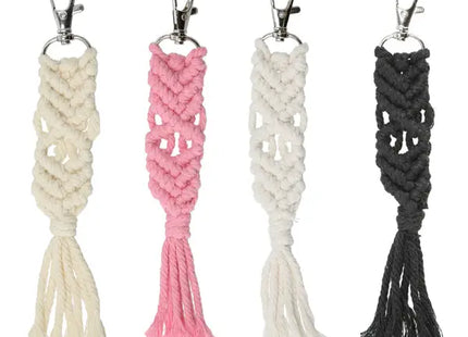 Handgefertigte Makramee Schlüsselanhänger, 4er-Set, Boho-Stil Accessoire TK Gruppe® Grosshandel 