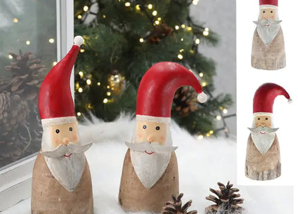 Handgemalte Holz-Weihnachtsmänner, 2er-Set, ca. 20cm hoch TK Gruppe® Grosshandel 