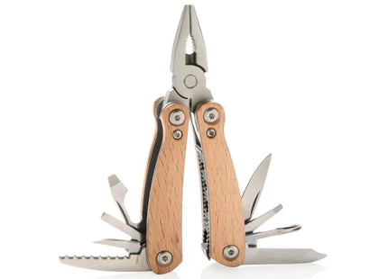 Handliches Mini-Multitool aus Naturholz in Braun: Kompaktes Werkzeug für den Alltag TK Gruppe® Grosshandel 