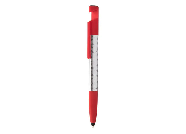 Handy Touchpen mit Kugelschreiber - Rot & Silber - Multifunktionaler Stift für Schreiben und Touchscreen TK Gruppe® Grosshandel 