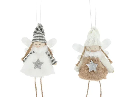 Hängende Engel, 2er-Set, Elegante Weihnachtsdekoration, 18cm Hoch TK Gruppe® Grosshandel 