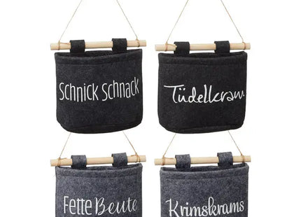 Hängende Filz-Aufbewahrungstaschen, 4er-Set, Platzsparende Organizer TK Gruppe® Grosshandel 