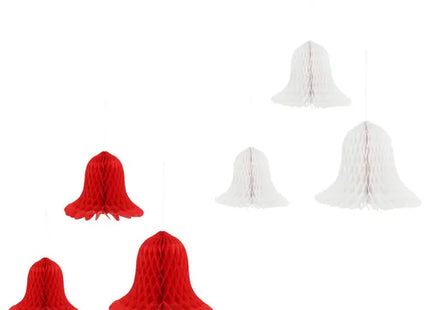 Hänger Glocken Honeycomb, 3er Set, 2 Größen, Festliche Dekoration, Papier TK Gruppe® Grosshandel 