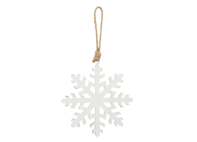 Hänger Schneeflocke, klein, 17,5 cm Durchmesser - Festliche Dekoration für Weihnachten TK Gruppe® Grosshandel 