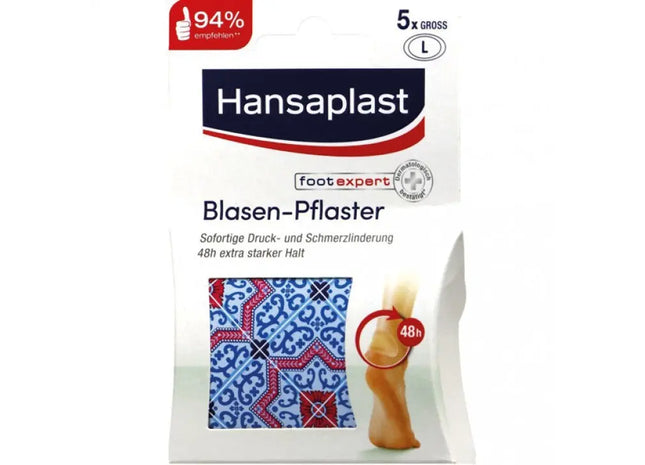 Hansaplast Blasenpflaster für Fersen, 5-Stück, Effektiver Schutz TK Gruppe® Grosshandel 