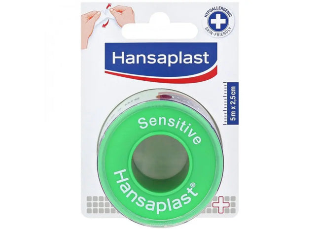 Hansaplast Sensitiv Fixierpflaster 5m x 2,5cm - Sanftes Haftpflaster für Empfindliche Haut TK Gruppe® Grosshandel 