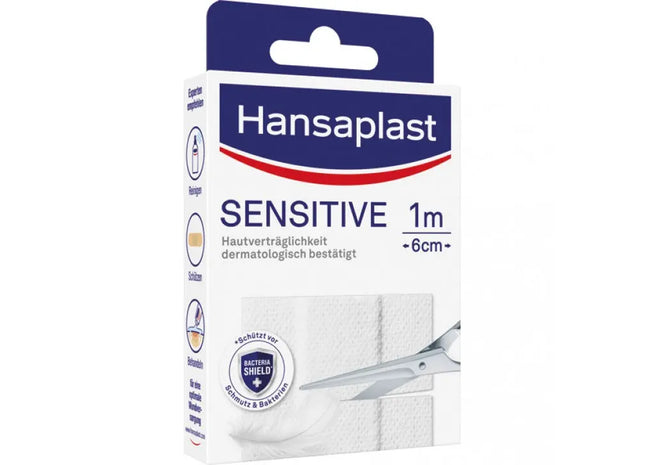 Hansaplast Sensitive Cut-to-Size Bandage, 1m x 6cm, Skin-Friendly Adhesive TK Gruppe® Grosshandel 