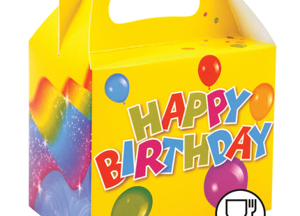 Happy Birthday Lunchbox, 14L x 9,5B x 12H cm, Bento-Box, Geschenkidee, Kinder & Erwachsene TK Gruppe® Grosshandel 