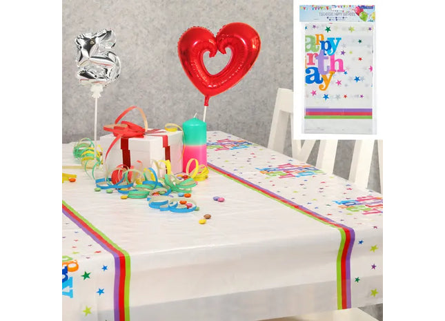 Happy Birthday Tischdecke, ca. 180x110cm – Perfekt für Geburtstagsfeiern TK Gruppe® Grosshandel 