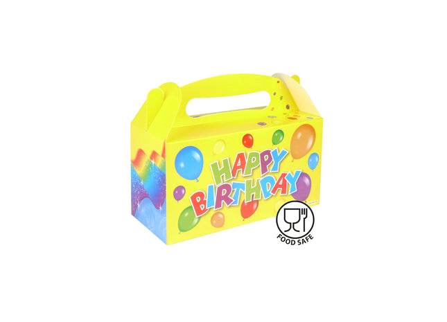 „Happy Birthday“-Lunchbox, 22,5 L x 9,5 B x 12 H cm, festlicher und langlebiger Lebensmittelbehälter TK Gruppe® Grosshandel 