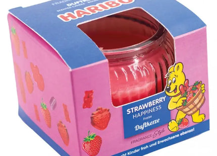 Haribo Erdbeer Glück Duftkerze, 85g – Süßes Erdbeeraroma TK Gruppe® Grosshandel 