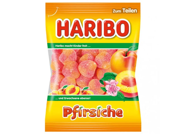 Haribo Fruchtgummi Pfirsiche, 175g, Saftig Süße Nascherei TK Gruppe® Grosshandel 