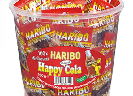 Haribo Happy Cola Mini-Tüten, 100er-Pack - Erfrischend Cola-Geschmack Gummis TK Gruppe® Grosshandel 
