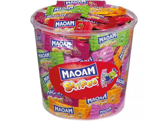 Haribo Maoam Streifen Kaubonbons, 1050g Großpackung, Verschiedene Fruchtgeschmäcke TK Gruppe® Grosshandel 