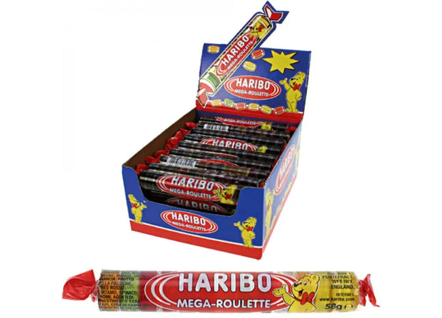 Haribo Mega Roulette, 45g, Fruchtgeschmack – Bunter Naschspaß TK Gruppe® Grosshandel 