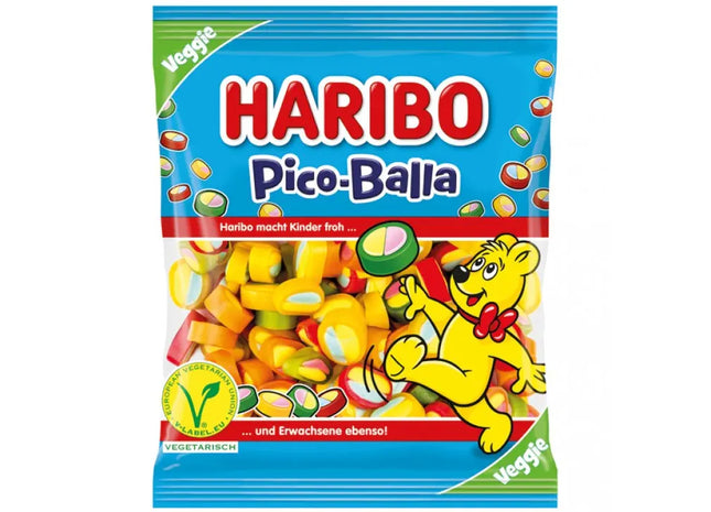 Haribo Pico Balla 160g - Bunte Fruchtgummi-Streifen TK Gruppe® Grosshandel 