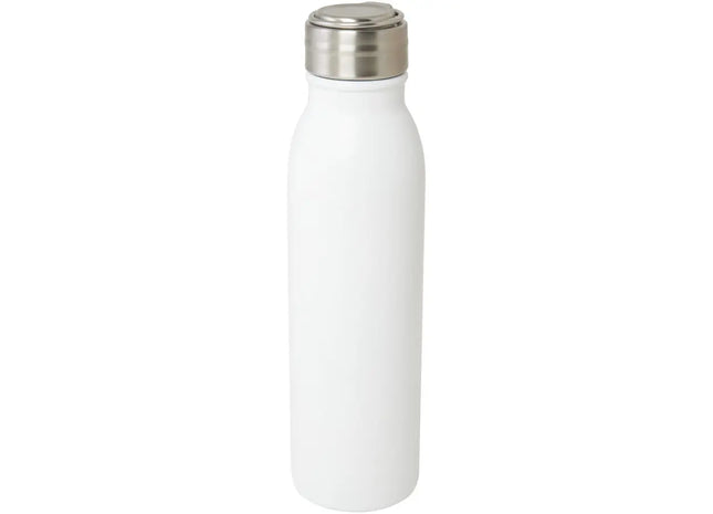 Harper 700ml RCS-zertifizierte Edelstahl-Sportflasche mit Metallschlaufe - Weiß TK Gruppe® Grosshandel 