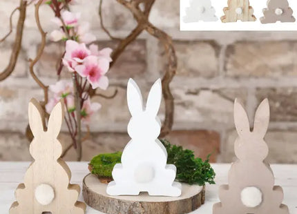 Hase Puschel, 3er-Set, klein, 12 cm hoch - Niedliche Dekoration für Ostern und Frühling TK Gruppe® Grosshandel 
