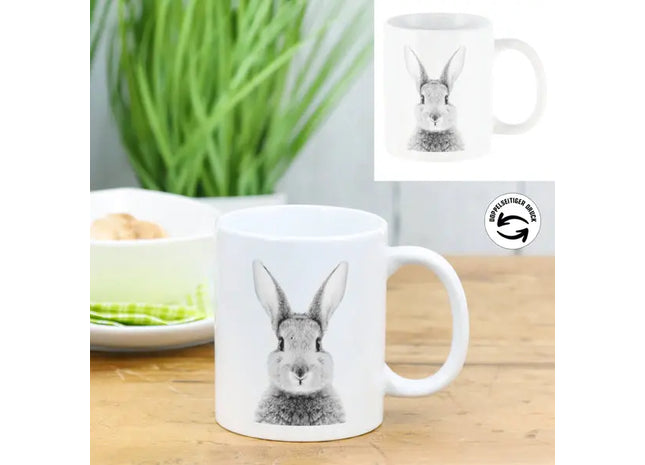 Hasen-Becher, 300ml Füllmenge, 9,5 cm Höhe - Niedlicher Kaffeepott TK Gruppe® Grosshandel 