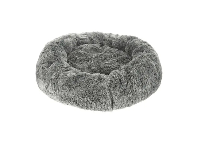 Haustierkissen: Großes Graues Rundkissen für Hunde und Katzen, Ca. 100cm Durchmesser, Bequemes Tierbett TK Gruppe® Grosshandel 
