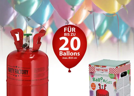 Heliumgas-Set für bis zu 20 Ballons – Perfekt für Partys und Feierlichkeiten TK Gruppe® Grosshandel 