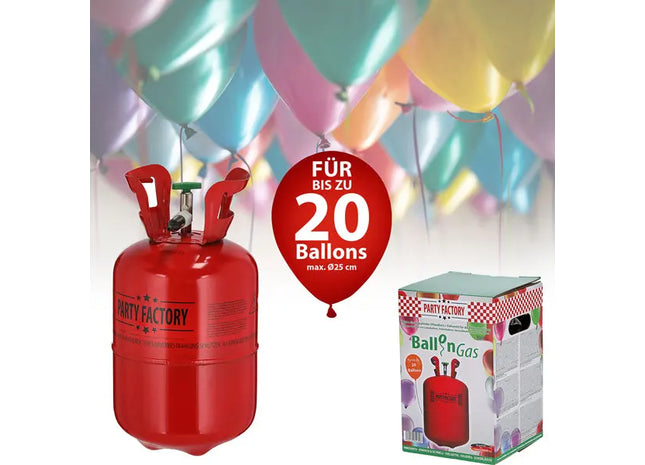 Heliumgas-Set für bis zu 20 Ballons – Perfekt für Partys und Feierlichkeiten TK Gruppe® Grosshandel 
