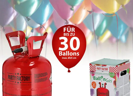 Heliumgas-Zylinder für ca. 30 Ballons – Ideal für Feste und Dekorationen TK Gruppe® Grosshandel 