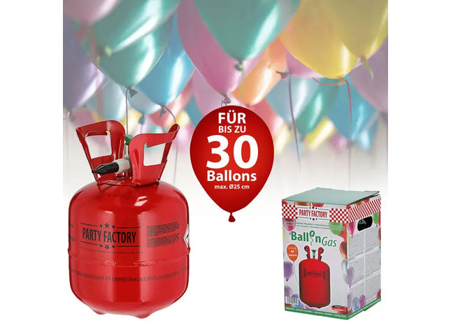 Heliumgas-Zylinder für ca. 30 Ballons – Ideal für Feste und Dekorationen TK Gruppe® Grosshandel 
