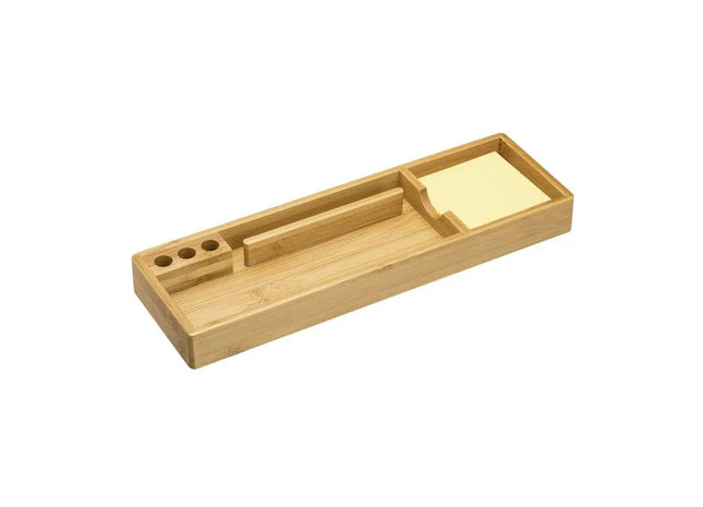 Hellbrauner RE98-VADODARA Desktop Organizer mit Haftnotizen – Büroaufbewahrung TK Gruppe® Grosshandel 