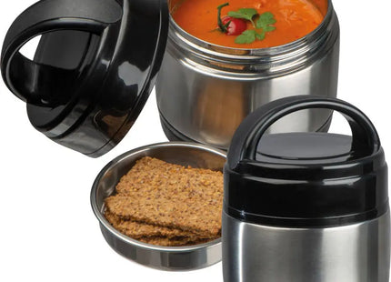 Henkelmann Villach - Silbergrau, Traditionelle Brotdose, Robuste Edelstahl-Lunchbox TK Gruppe® Grosshandel 