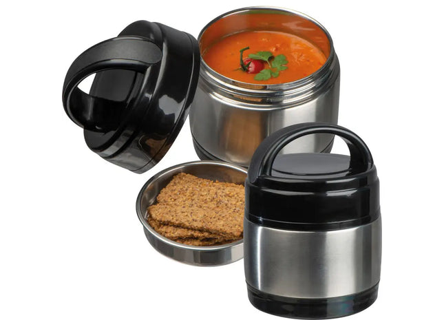Henkelmann Villach - Silbergrau, Traditionelle Brotdose, Robuste Edelstahl-Lunchbox TK Gruppe® Grosshandel 