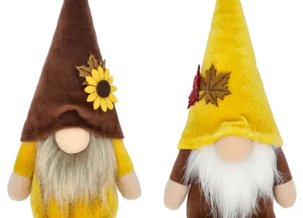 Herbst-Wichtel-Set - 2er Set, 20cm hoch, rustikaler Akzent für gemütliche Herbst-Dekoration TK Gruppe® Grosshandel 