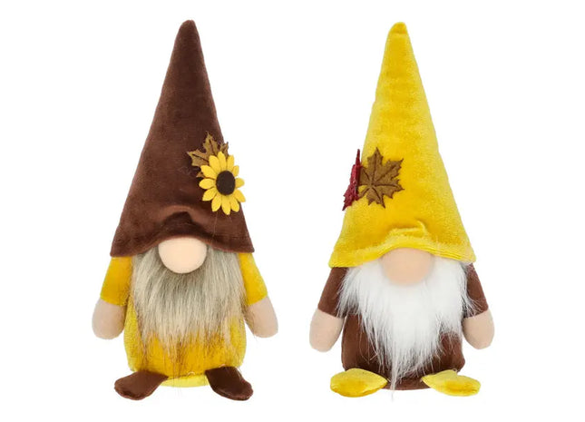 Herbst-Wichtel-Set - 2er Set, 20cm hoch, rustikaler Akzent für gemütliche Herbst-Dekoration TK Gruppe® Grosshandel 