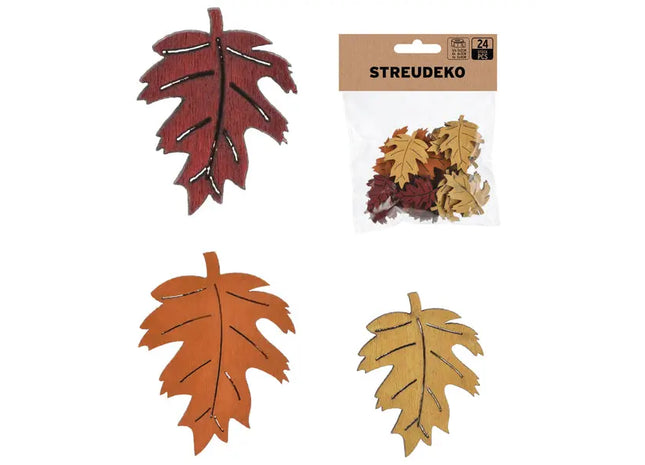 Herbstliche Streudeko Blätter, Vielfältiges Set, 24-teilig TK Gruppe® Grosshandel 