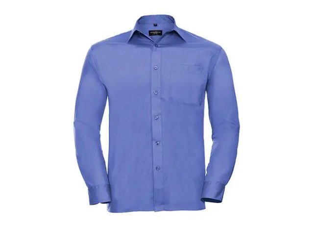 Herren Langarm Popelin-Hemd, Polycotton, Klassisch & Vielseitig TK Gruppe® Grosshandel 