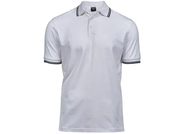 Herren Luxus Gestreiftes Stretch-Poloshirt - Eleganz in Bewegung TK Gruppe® Grosshandel 