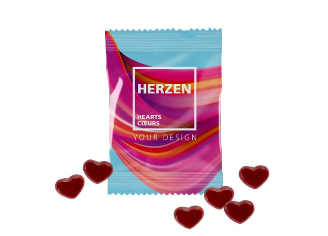Herz-Fruchtgummiaktion: 10g Tüten – Süße Herzensgrüße TK Gruppe® Grosshandel 