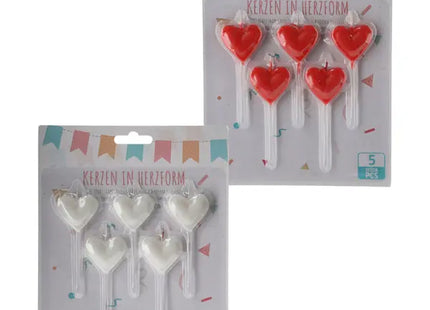 Herzförmige Kerzen, 2er-Set – Romantische Beleuchtung für besondere Anlässe TK Gruppe® Grosshandel 