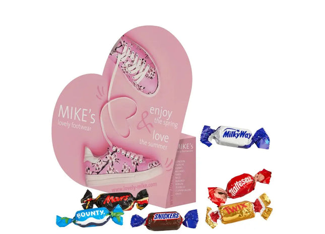 Herzförmige Konturenschachtel mit Celebrations und Personalisierung TK Gruppe® Grosshandel 