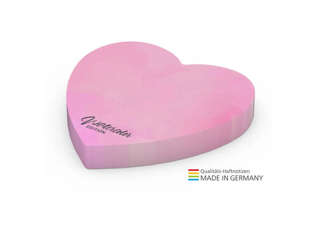 Herzförmige Sticky Notes, 100 Blatt inkl. 4C-Druck: Romantische Notizen mit lebendigen Farben TK Gruppe® Grosshandel 