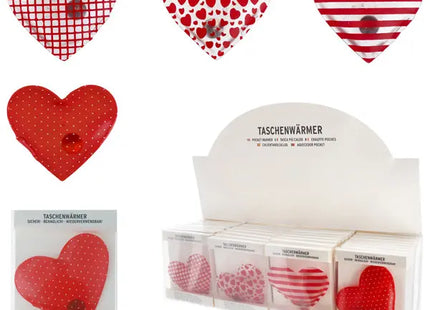 Herzförmige Wärmekissen, 4er Set, ca. 10x9 cm TK Gruppe® Grosshandel 
